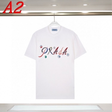  PRADAプラダ 2025新作 クルーネック 半袖Tシャツ デジタルプリント