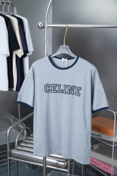 2025新作 CELINEセリーヌ ラウンドネック 半袖Tシャツ   エレメント