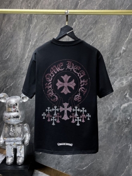 2025新作 CHROME HEARTSクロムハーツ クルーネック 半袖Tシャツ トレンドトップ