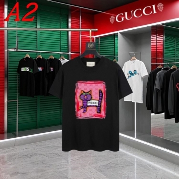 GUCCIグッチ 2025新作 クルーネック 半袖Tシャツ フレッシュ