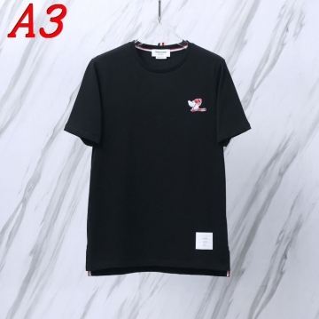 2025新作 THOM BROWNEトムブラウン ラウンドネック 半袖Tシャツ   ポジティブ