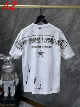  CHROME HEARTSクロムハーツ 2025新作 クルーネック 半袖Tシャツ エッジー