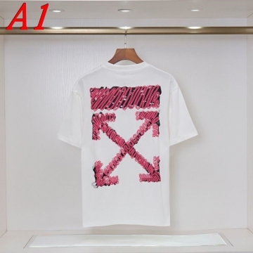 2025新作 OFF-WHITEオフホワイト ラウンドネック 半袖Tシャツ   ミニマル