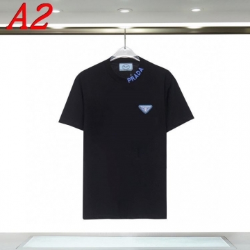 2025新作 PRADAプラダ ラウンドネック 半袖Tシャツ   トレンドリーダー