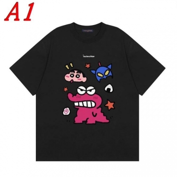  LOUIS VUITTONルイヴィトン 2025新作 クルーネック 半袖Tシャツ トレンドトップ
