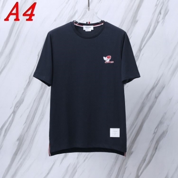 2025新作 THOM BROWNEトムブラウン ラウンドネック 半袖Tシャツ   ポジティブ