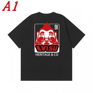 EVISUエヴィス 2025新作   ラウンドネック 半袖Tシャツ   ストリー...