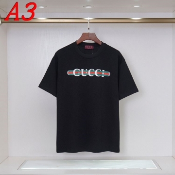 2025新作 GUCCIグッチ ラウンドネック 半袖Tシャツ   ビビッド