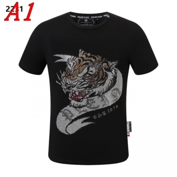  PHILIPP PLEINフィリッププレイン 2025新作   ラウンドネック 半袖Tシャツ   トレンドトップ