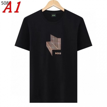 2025新作 HUGO BOSSヒューゴボス ラウンドネック 半袖Tシャツ   ストリート系