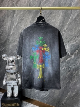  CHROME HEARTSクロムハーツ 2025新作 クルーネック 半袖Tシャツ スリムシルエット