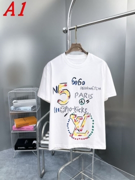 2025新作 LOUIS VUITTONルイヴィトン クルーネック 半袖Tシャツ グラフィック