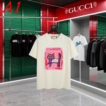  GUCCIグッチ 2025新作 クルーネック 半袖Tシャツ フレッシュ
