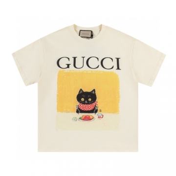 GUCCIグッチ 2025新作   ラウンドネック 半袖Tシャツ   プレミアム