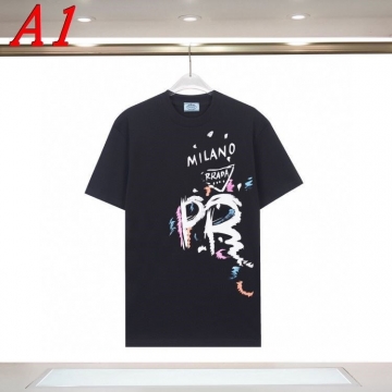 PRADAプラダ 2025新作 クルーネック 半袖Tシャツ ステートメント