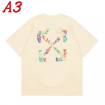 2025新作 OFF-WHITEオフホワイト ラウンドネック 半袖Tシャツ   ノスタルジック
