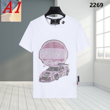 2025新作 PHILIPP PLEINフィリッププレイン ラウンドネック 半袖Tシャツ   リラックス