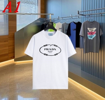PRADAプラダ 2025新作 クルーネック 半袖Tシャツ オフィスカジュアル