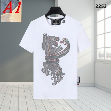 2025新作 PHILIPP PLEINフィリッププレイン ラウンドネック 半袖Tシャツ   リラックス感
