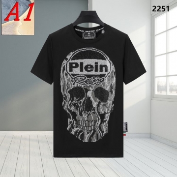 2025新作 PHILIPP PLEINフィリッププレイン ラウンドネック 半袖Tシャツ   ユニーク