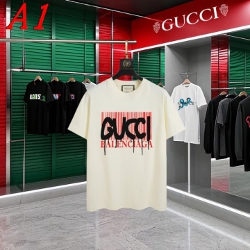  GUCCIグッチ 2025新作 クルーネック 半袖Tシャツ エキサイティング