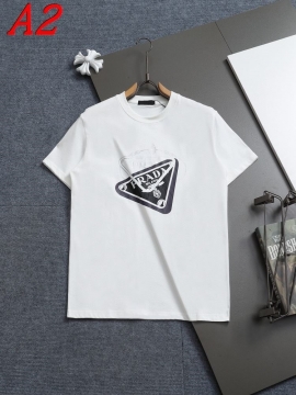  PRADAプラダ 2025新作 クルーネック 半袖Tシャツ パワフル