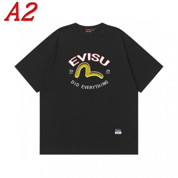 2025新作 EVISUエヴィス クルーネック 半袖Tシャツ ハイセンス