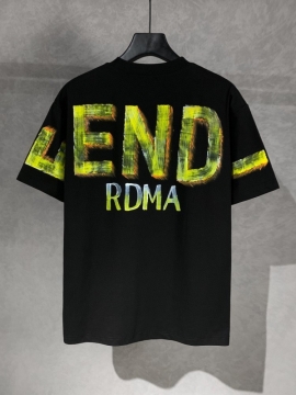 2025新作 FENDIフェンデイ クルーネック 半袖Tシャツ ルーズフィット