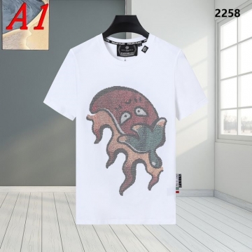 2025新作 PHILIPP PLEINフィリッププレイン ラウンドネック 半袖Tシャツ   アウトドア対応