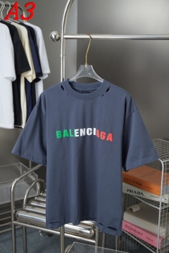 2025新作 BALENCIAGAバレンシアガ ラウンドネック 半袖Tシャツ   ノスタルジック