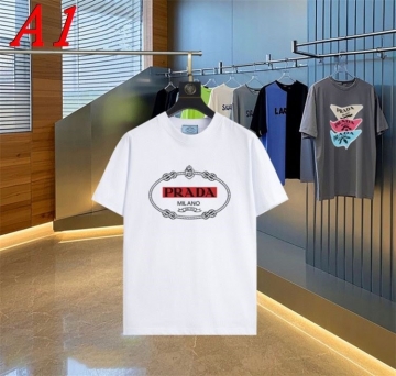 2025新作 PRADAプラダ クルーネック 半袖Tシャツ ネーム入り