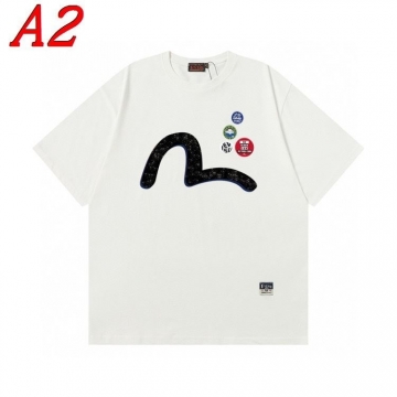  EVISUエヴィス 2025新作   ラウンドネック 半袖Tシャツ   クール