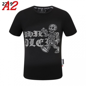 2025新作 PHILIPP PLEINフィリッププレイン ラウンドネック 半袖Tシャツ   スリムシルエット