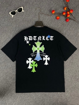  CHROME HEARTSクロムハーツ 2025新作   ラウンドネック 半袖Tシャツ   ユーモア