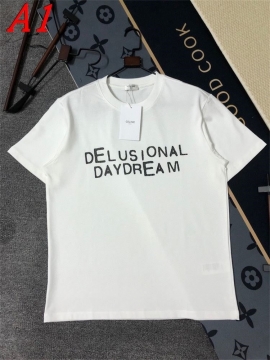 2025新作 CELINEセリーヌ ラウンドネック 半袖Tシャツ   セレンディ...