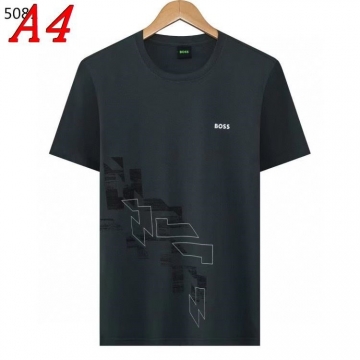 2025新作 HUGO BOSSヒューゴボス ラウンドネック 半袖Tシャツ   ビビッド