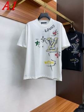  LOUIS VUITTONルイヴィトン 2025新作 クルーネック 半袖Tシャツ ユーモア