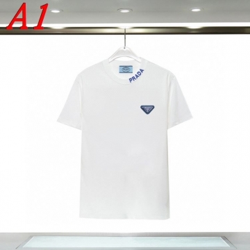 2025新作 PRADAプラダ ラウンドネック 半袖Tシャツ   トレンドリーダー