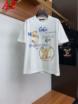 2025新作 LOUIS VUITTONルイヴィトン クルーネック 半袖Tシャツ デジタルプリント