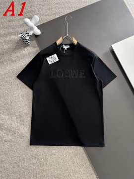  LOEWEロエベ 2025新作   ラウンドネック 半袖Tシャツ   ミニマリズム