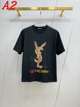  YSLイヴ サンローラン 2025新作 クルーネック 半袖Tシャツ クール
