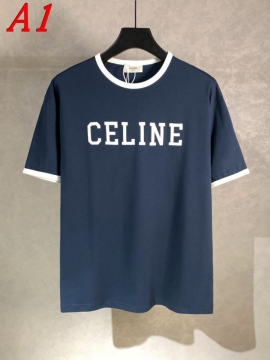2025新作 CELINEセリーヌ ラウンドネック 半袖Tシャツ   ディープ