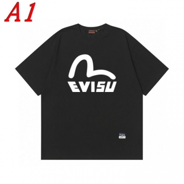 EVISUエヴィス 2025新作   ラウンドネック 半袖Tシャツ   アメカジ
