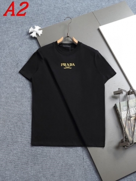  PRADAプラダ 2025新作   ラウンドネック 半袖Tシャツ   マインドフル