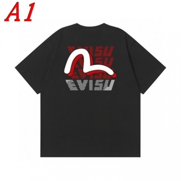 EVISUエヴィス 2025新作 クルーネック 半袖Tシャツ エモ