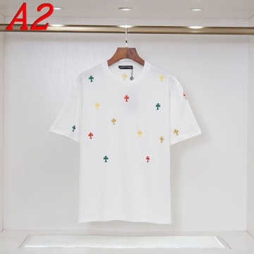 2025新作 CHROME HEARTSクロムハーツ ラウンドネック 半袖Tシャツ   ステートメント