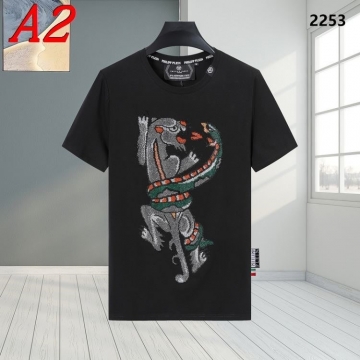 2025新作 PHILIPP PLEINフィリッププレイン ラウンドネック 半袖Tシャツ   リラックス感