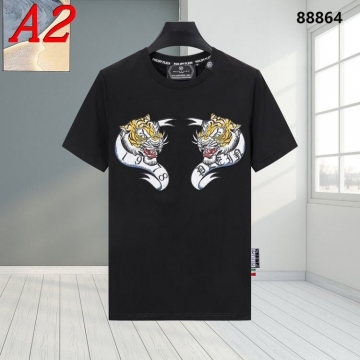 2025新作 PHILIPP PLEINフィリッププレイン ラウンドネック 半袖Tシャツ   ミステリアス