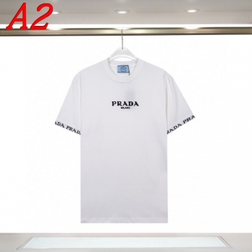 2025新作 PRADAプラダ ラウンドネック 半袖Tシャツ   スローライフ