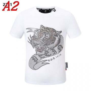  PHILIPP PLEINフィリッププレイン 2025新作   ラウンドネック 半袖Tシャツ   トレンドトップ